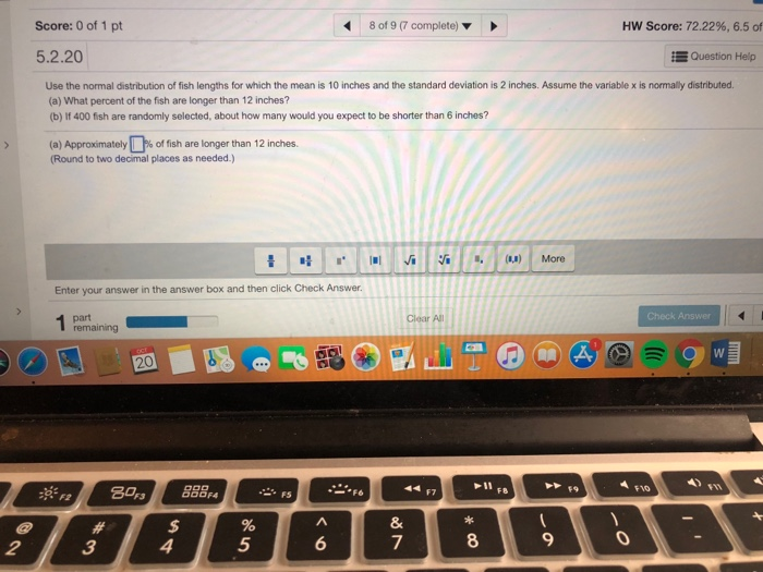 Solved Score: 0 of 1 pt 8 of 9 (7 complete Hw Score: 72.22%, | Chegg.com
