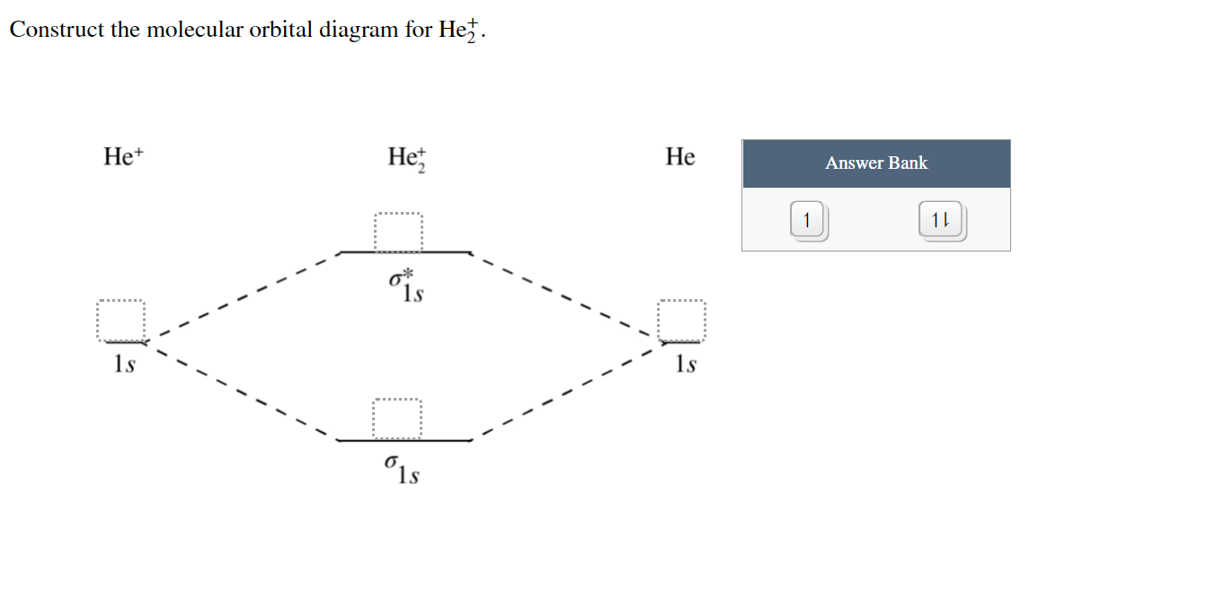 Solved Construct the molecular orbital diagram for Hz. ofis | Chegg.com