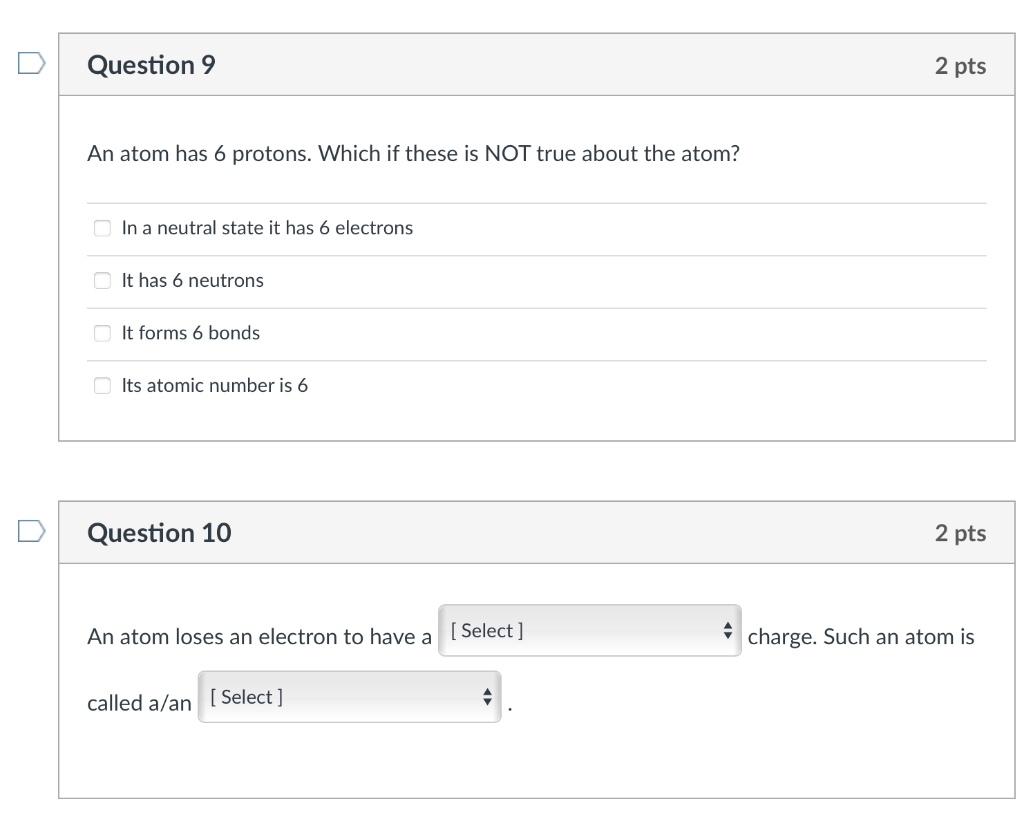 Solved 4 Carbon 13 Atom Has A 6 Electrons 6 Protons 6 Neutrons B 6
