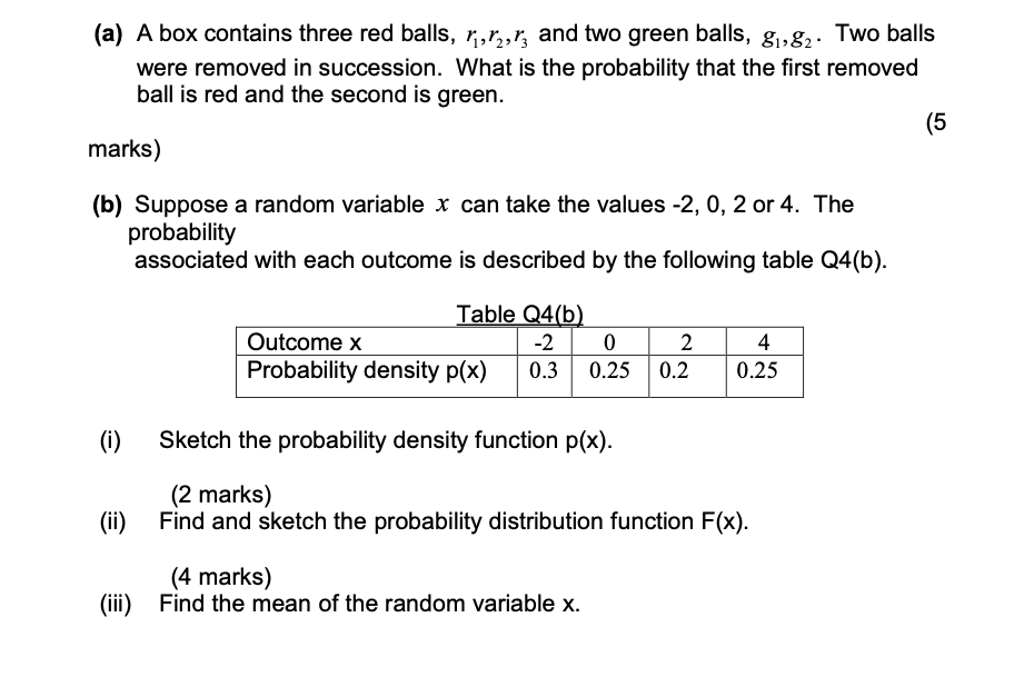 Solved (iv) Find The Probability Of P(0