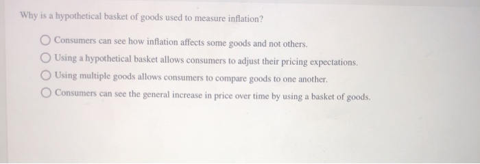 Why Is A Hypothetical Basket Of Goods Used To Measure Inflation?