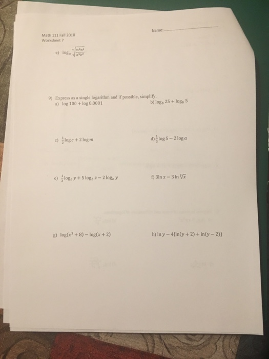 Solved Math 111 Fall 2018 Worksheet 7 Name 1 Find Cach Of Chegg Solved Math 111 Fall 2018 Worksheet 7 Name 1 Find Cach Of Chegg