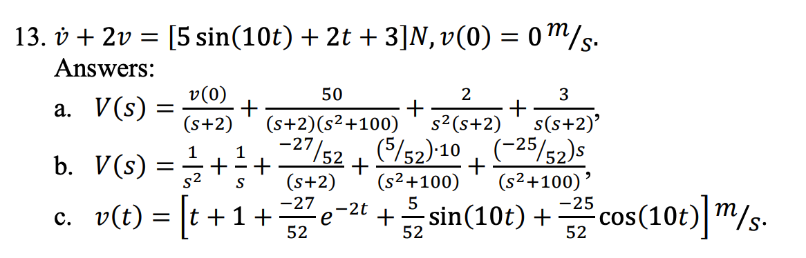 Solved For Each Of The First Order Eom Show Below A Det Chegg Com