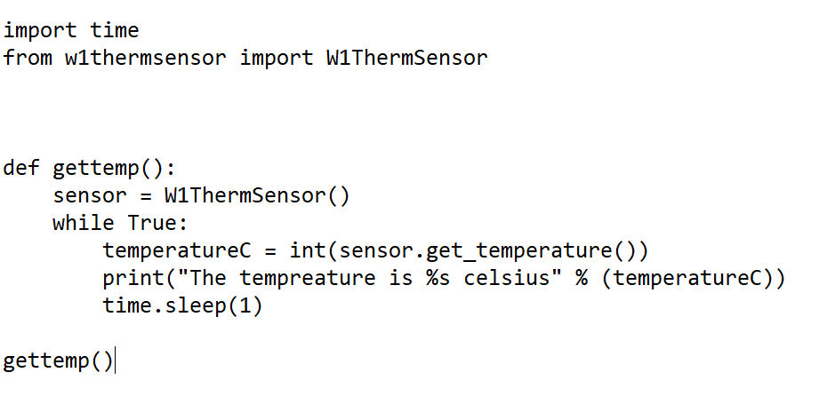 Program to get a temperature from a temp sensor, and | Chegg.com
