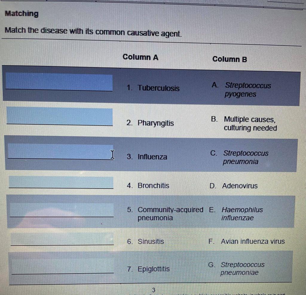 solved-matching-match-the-disease-with-its-common-causative-chegg