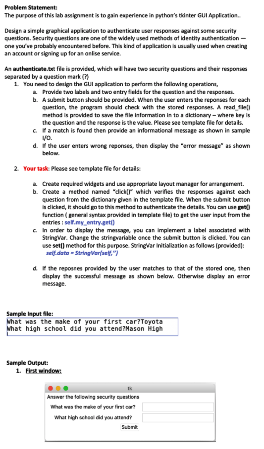 Solved Problem Statement: The purpose of this lab assignment | Chegg.com