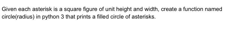 Solved Given each asterisk is a square figure of unit height | Chegg.com