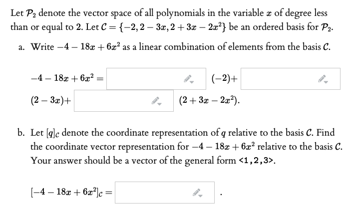 Solved Let P2 Denote The Vector Space Of All Polynomials In