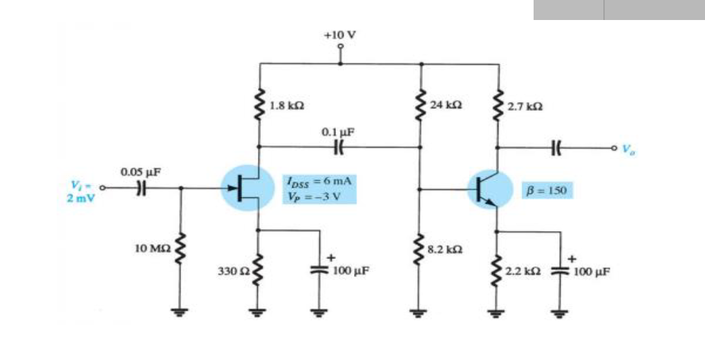 Solved For The Amplifier Circuit Of The Figure Shown Below, | Chegg.com