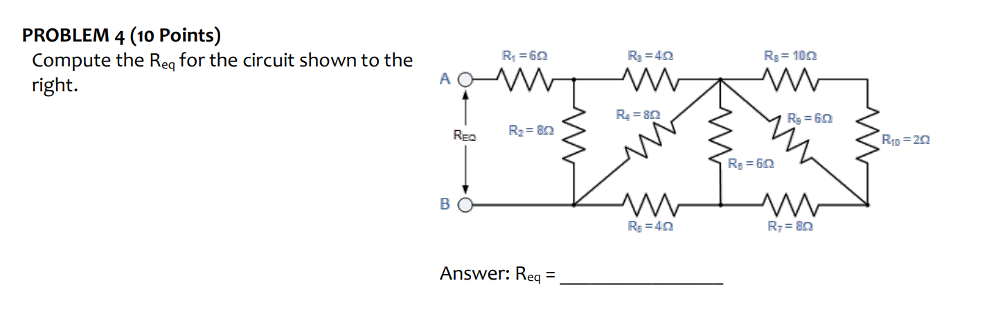 Solved PROBLEM 4 (10 Points) Compute the Reg for the circuit | Chegg.com