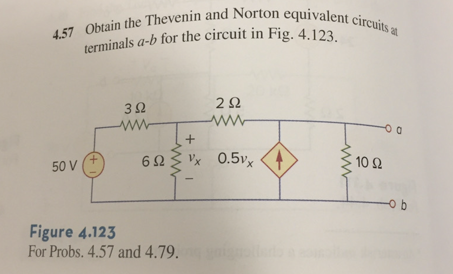 Solved 4.57 Obtain The Thevenin And Norton Equivalent | Chegg.com