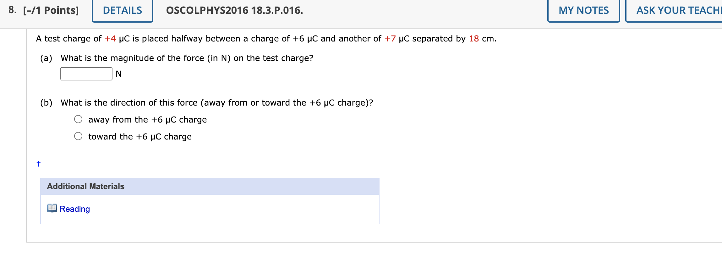 Solved 8 [ 1 Points] Details Oscolphys2016 18 3 P 016 My