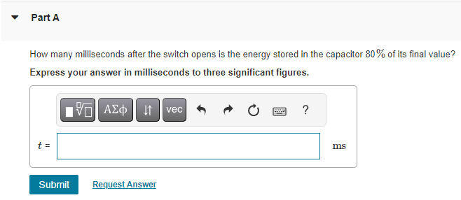 Solved The switch in the circuit shown in (Figure 1) opens | Chegg.com