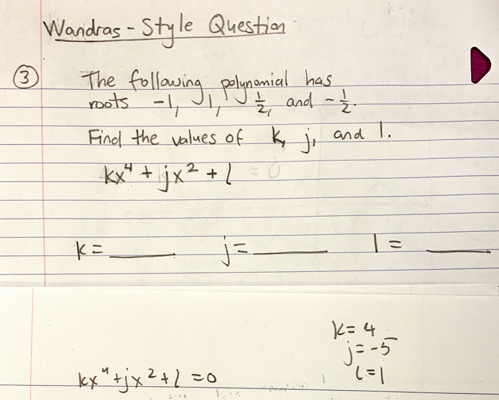 Solved Wardras Style Question The Following Polynomial Chegg Com