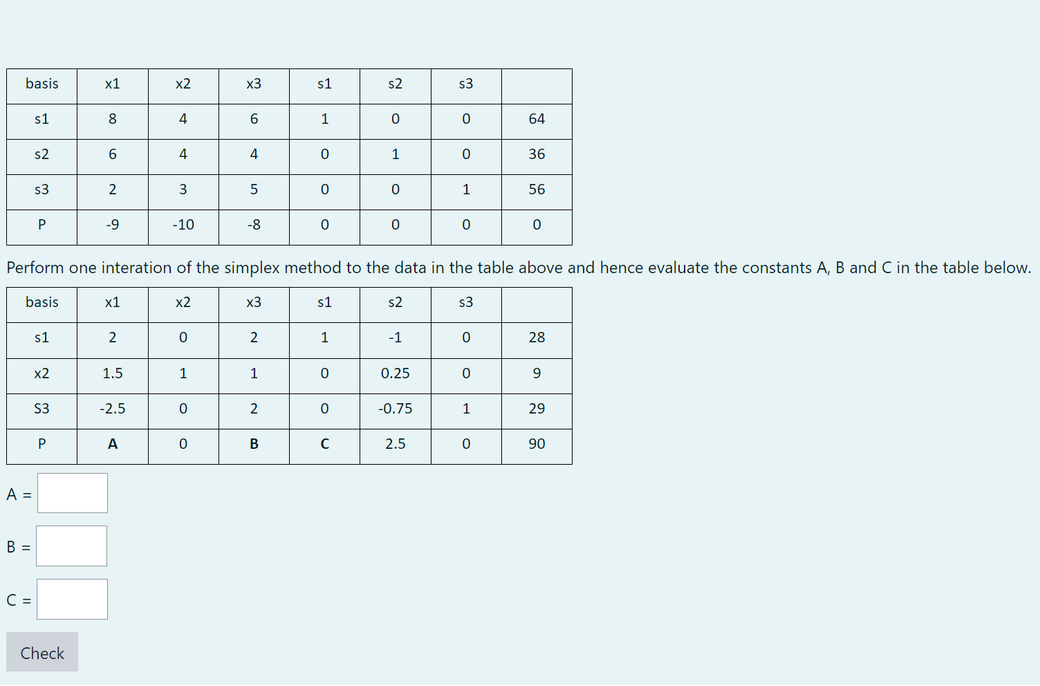 A= B= C= | Chegg.com