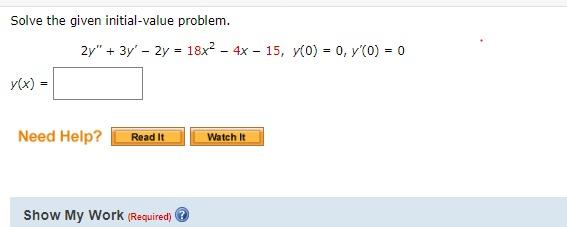 Solved Solve The Given Initial-value Problem. | Chegg.com