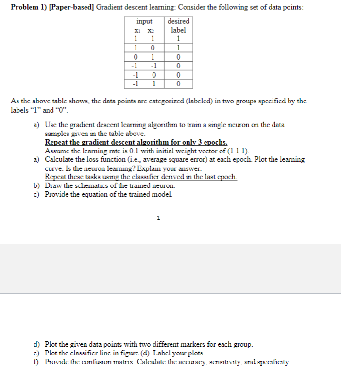 Solved As the above table shows, the data points are | Chegg.com