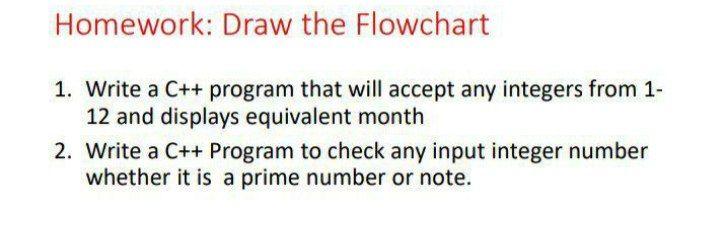 Solved Homework: Draw the Flowchart 1. Write a C++ program | Chegg.com