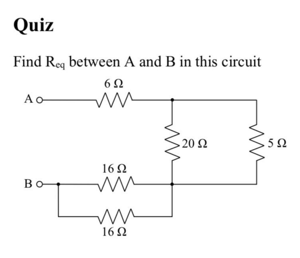Solved Find Req between A and B in this circuit | Chegg.com