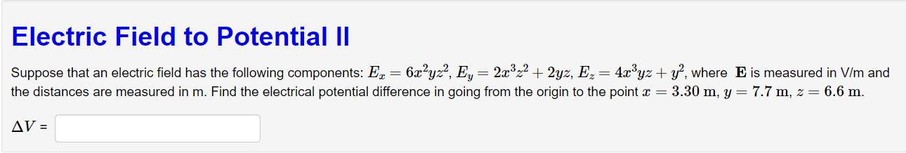Solved Electric Field to Potential II Suppose that an | Chegg.com