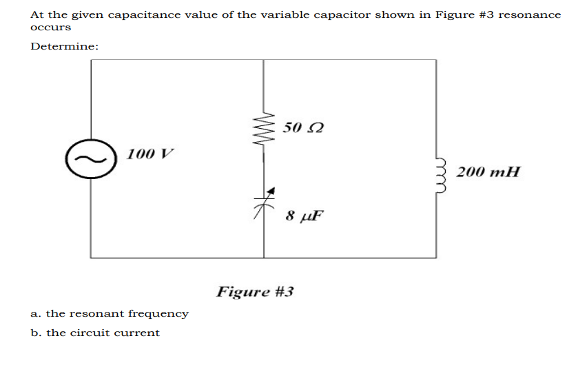 Solved At the given capacitance value of the variable | Chegg.com