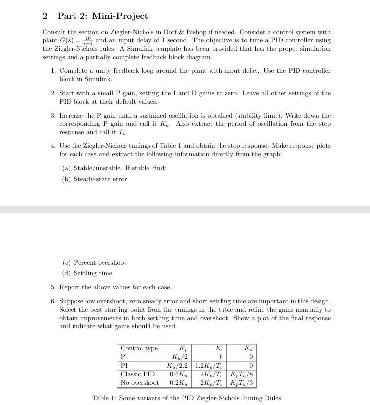 Solved 2 ﻿Part 2: Mini-ProjectConsult the section on | Chegg.com