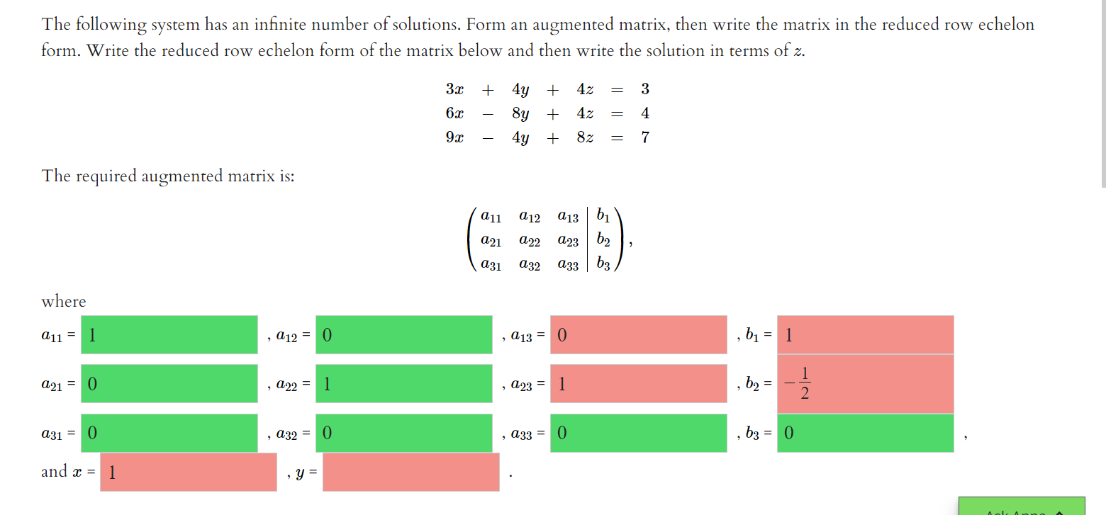 the-following-system-has-an-infinite-number-of-chegg