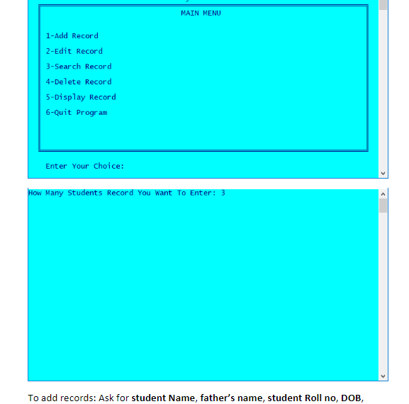 Solved Student records and Management system | Chegg.com