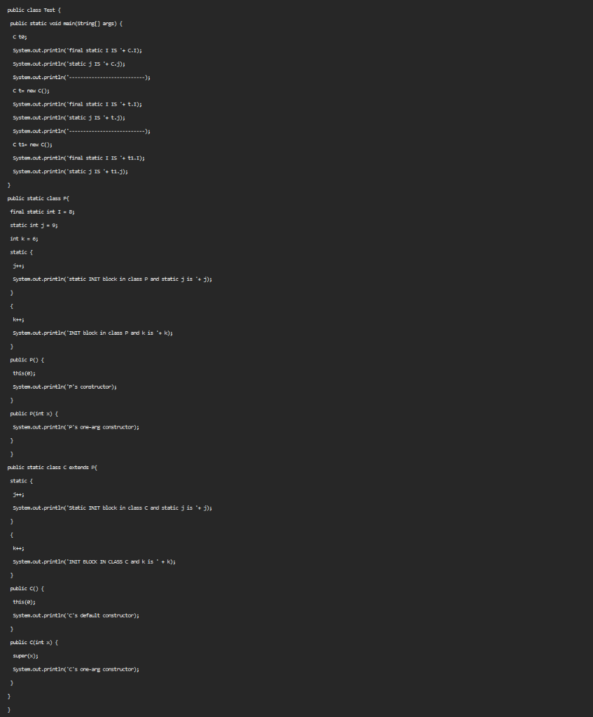 Solved EXECUTION ORDER: ANALYZE THE source codes and explain | Chegg.com