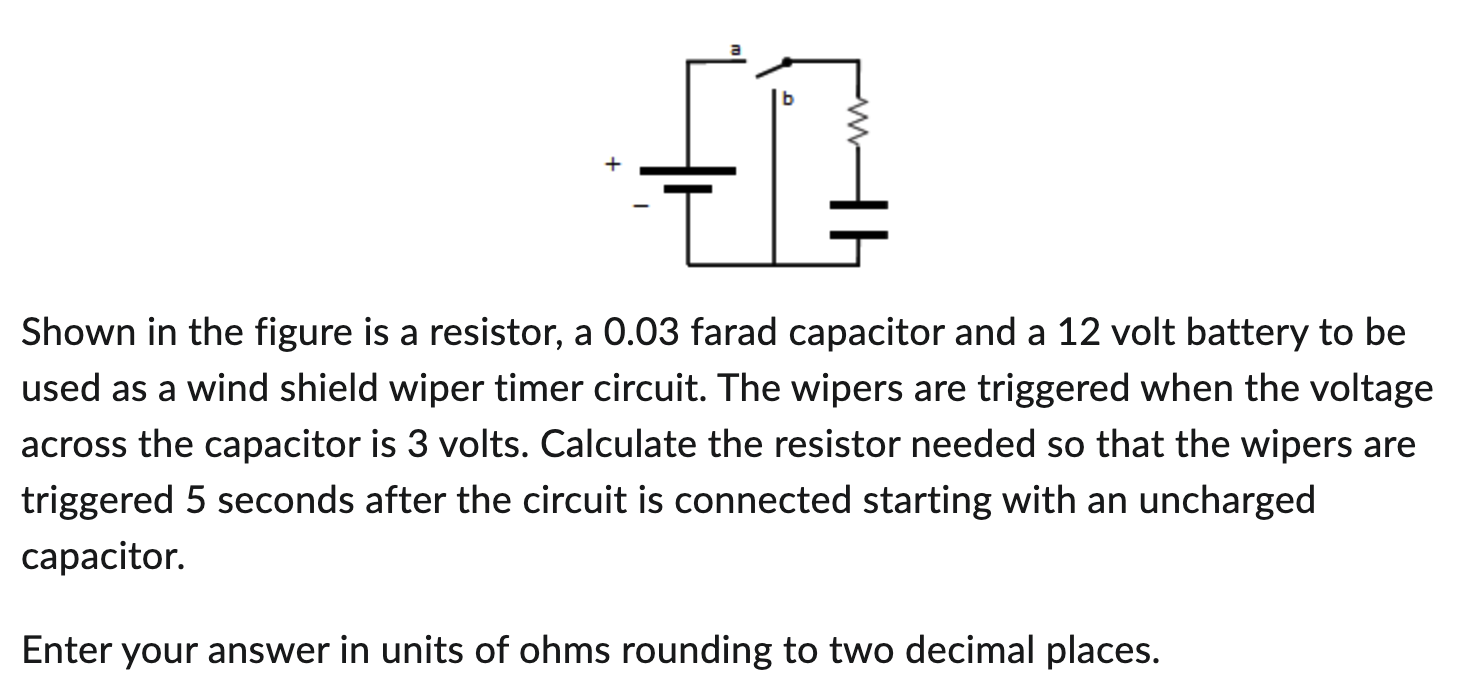 Solved Shown in the figure is a resistor, a 0.03 farad