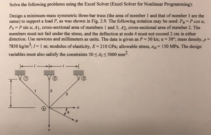 Solve the following problems using the Excel Solver | Chegg.com