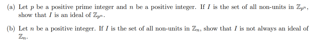 Solved (a) Let p be a positive prime integer and n be a | Chegg.com