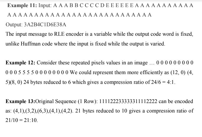 Solved Example 11: Input: A A A B B C C C C D EEEEEEAAA A A | Chegg.com