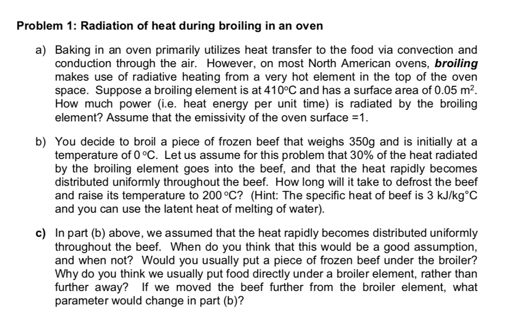 Solved Equations Rate of heat transport by radiation from a | Chegg.com