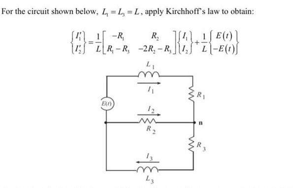 Solved For the circuit shown below, L1=L3=L, apply | Chegg.com