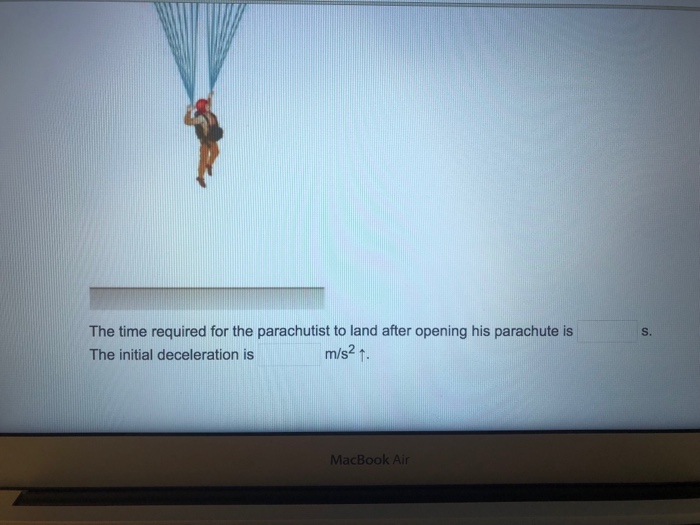 Solved A parachutist is in free fall at a rate of 200 km/h
