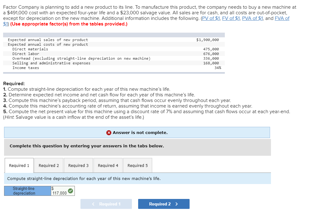 Solved Factor Company is planning to add a new product to