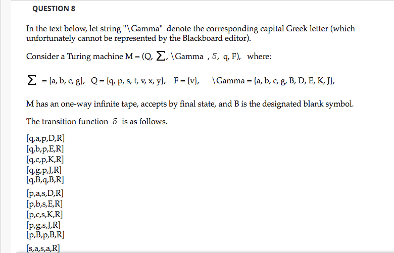 Question 8 In The Text Below Let String Gamma Chegg Com