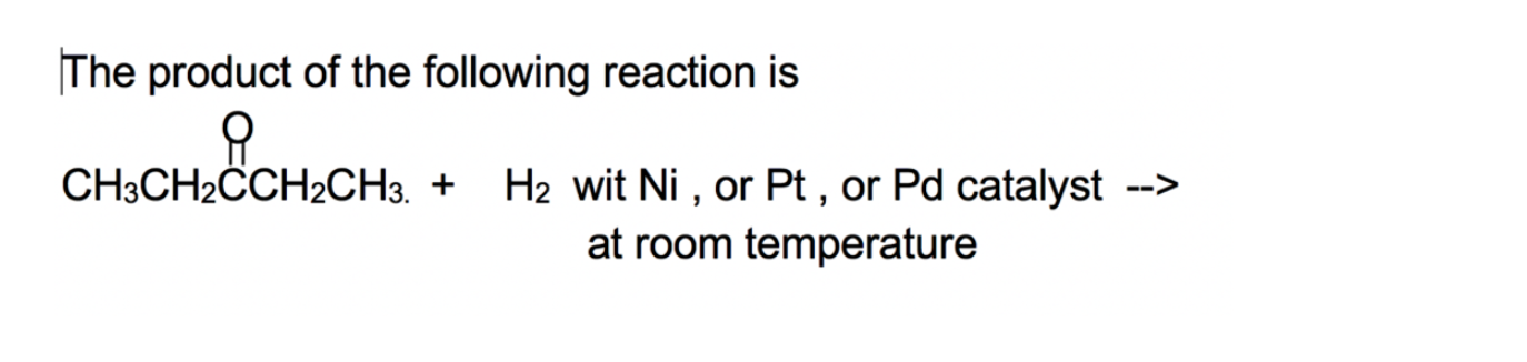 Solved The product of the following reaction is PCH.CH | Chegg.com