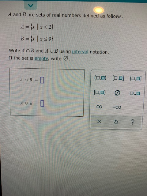 Solved A and B are sets of real numbers defined as follows. | Chegg.com