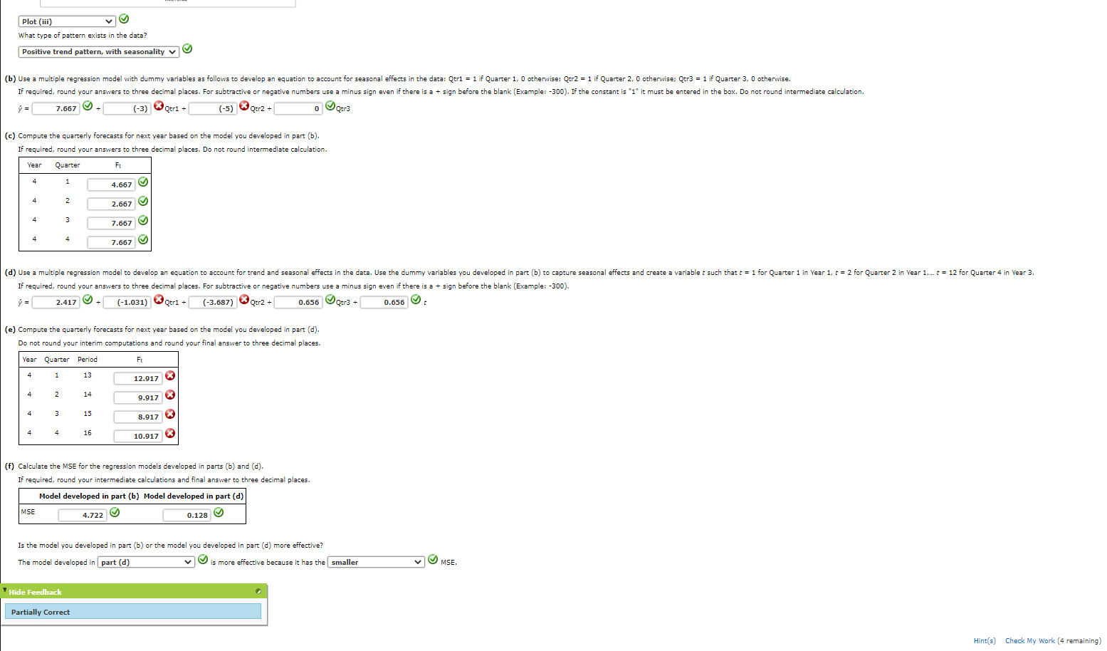 Solved Consider The Following Time Series Data. (a) Choose | Chegg.com