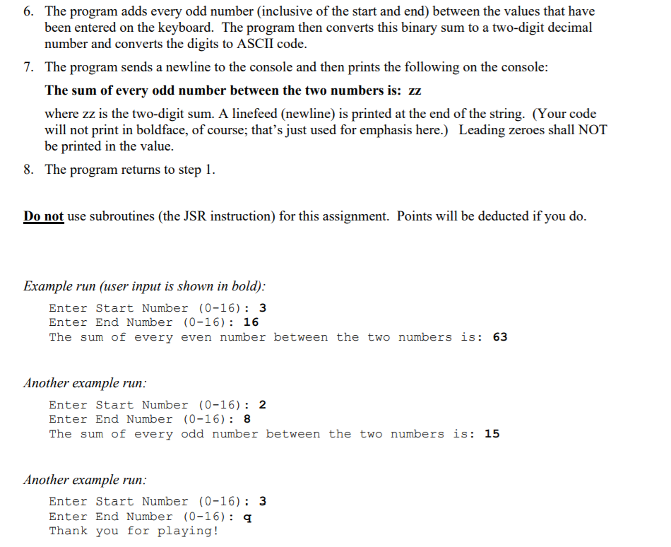 This LC-3 assembly language program will add every | Chegg.com