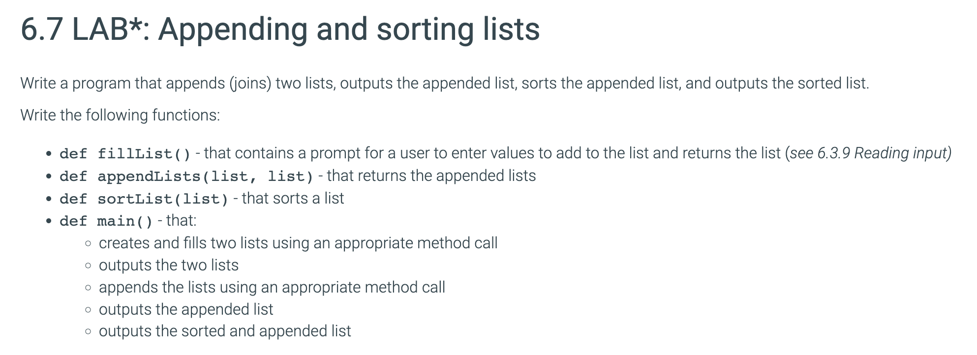 Solved Write A Program That Appends (joins) Two Lists, | Chegg.com