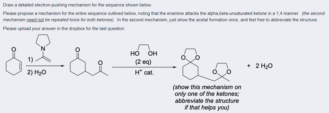 Solved Draw a detailed electron-pushing mechanism for the | Chegg.com