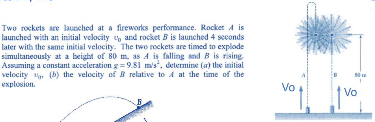 Solved Two Rockets Are Launched At A Fireworks Performance. | Chegg.com