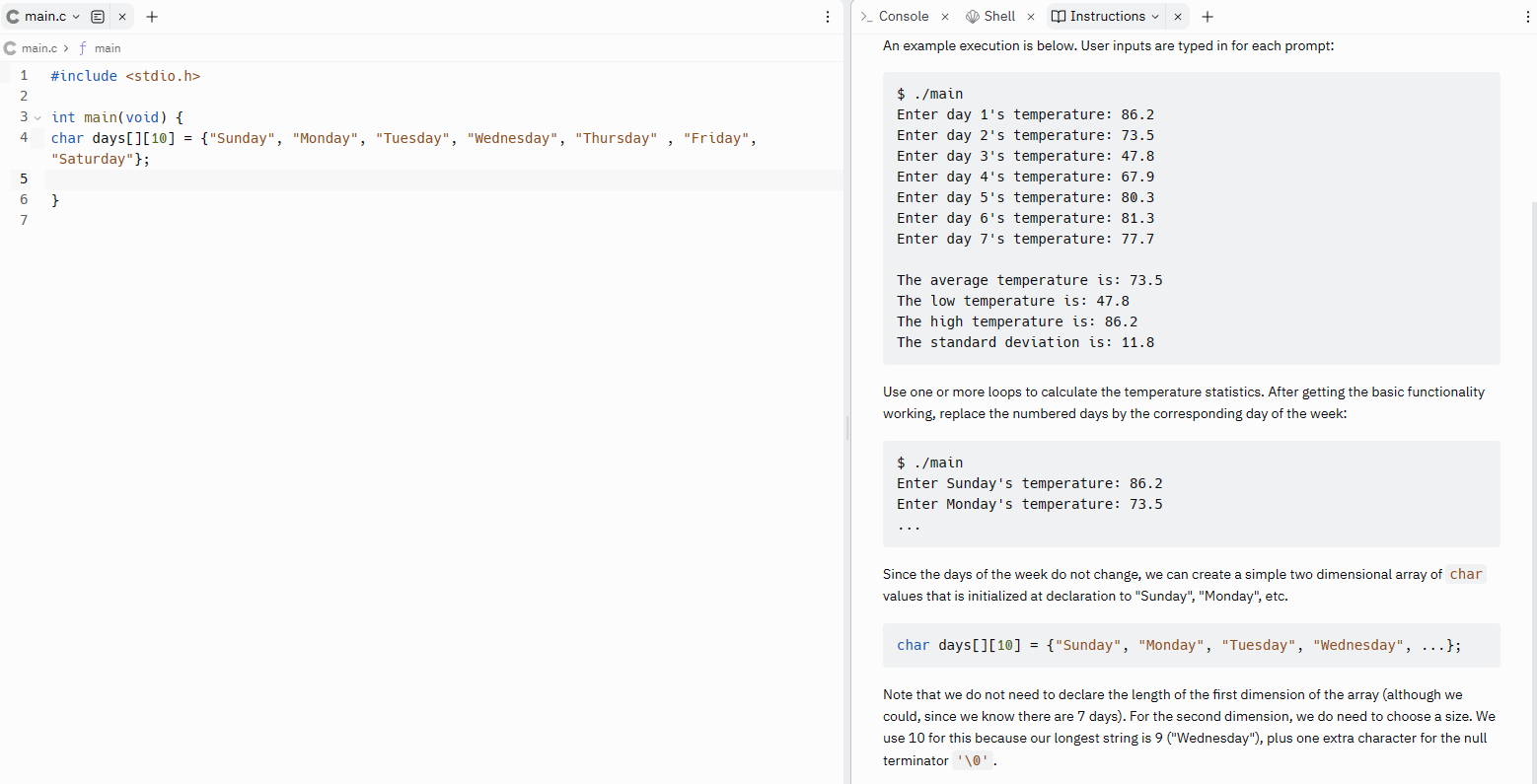 Solved Need help with C PROGRAMMING question. For this | Chegg.com
