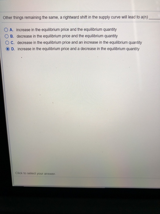 Solved Other things remaining the same, a rightward shift in | Chegg.com