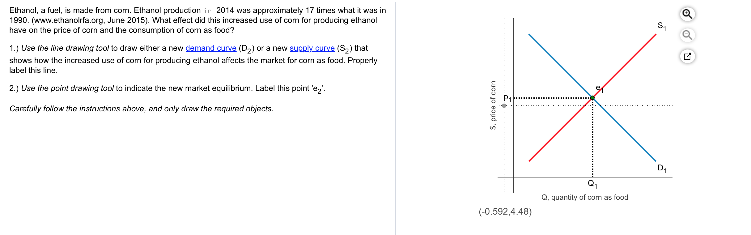 Solved Ethanol, a fuel, is made from corn. Ethanol
