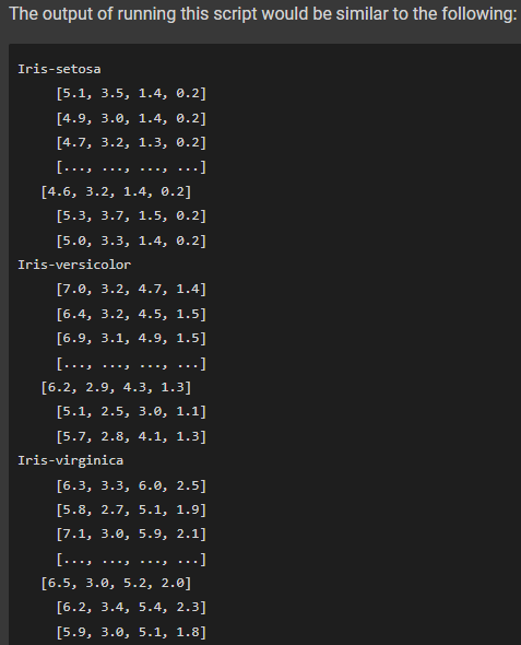 Solved In Python. Using the Iris Dataset: Write a script | Chegg.com