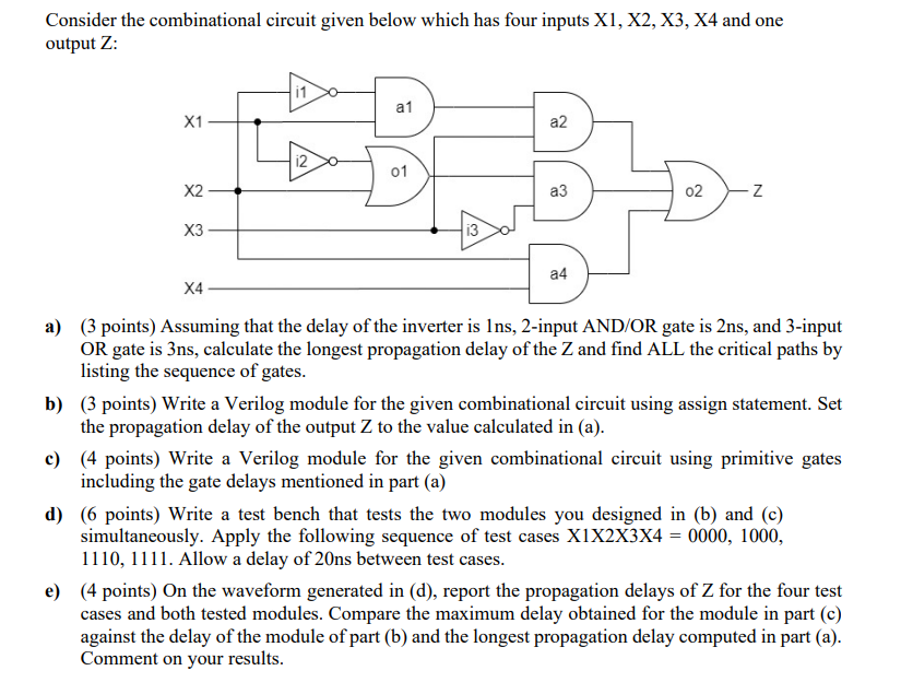 Solved Consider the combinational circuit given below which | Chegg.com